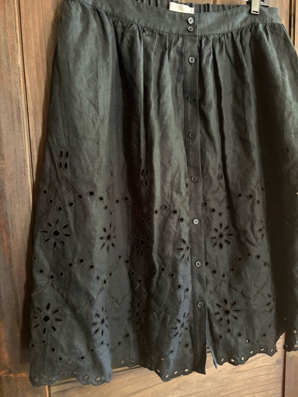 Rachel Parcell Black Eyelet A-Line Skirt- Size Large- Mother’s Day Skirt - Picture 4 of 11